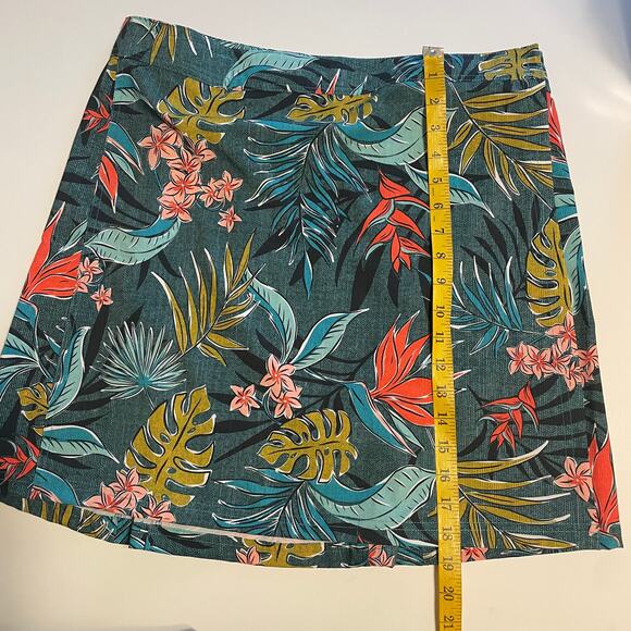 Rip Skirt Hawaii Vintage Bali Jungle Skirt Womens Large Green Tropical Floral - Picture 10 of 10